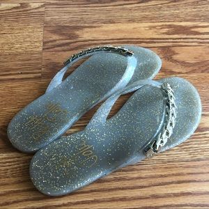 Petite Jolie Gold Flip Flops